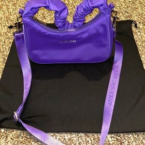 Vibrant Purple Shoulder Bag with Adjustable Strap